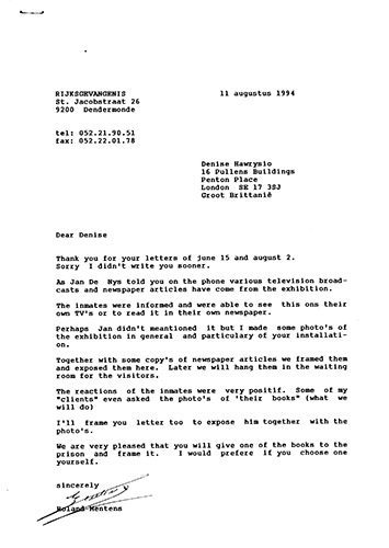 Letter from prison director