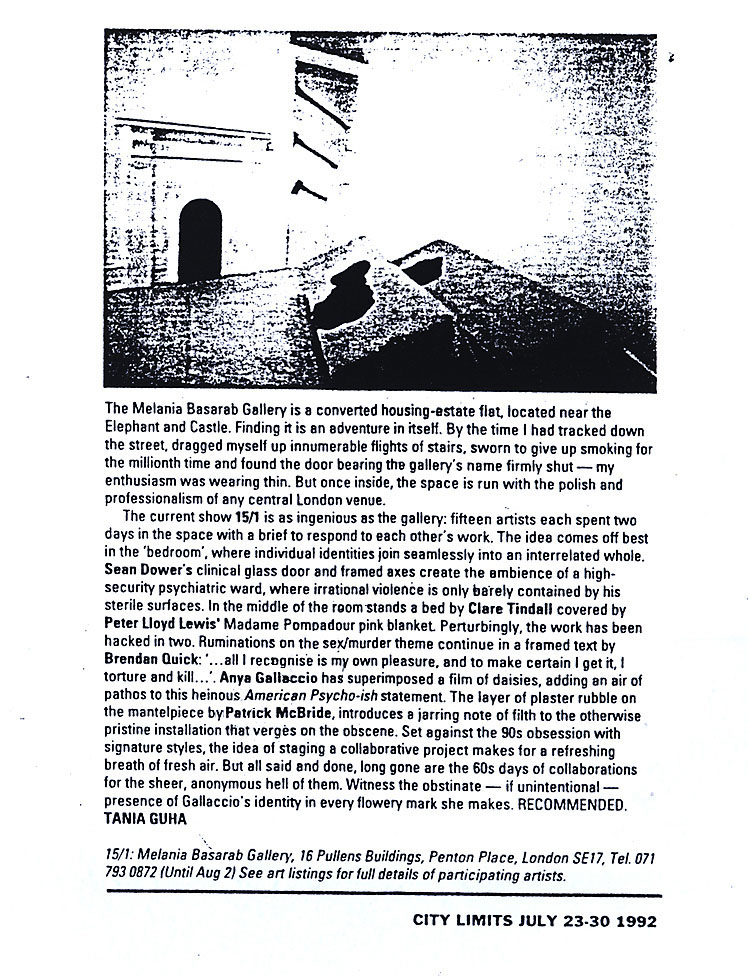 City Limits review of 15/1