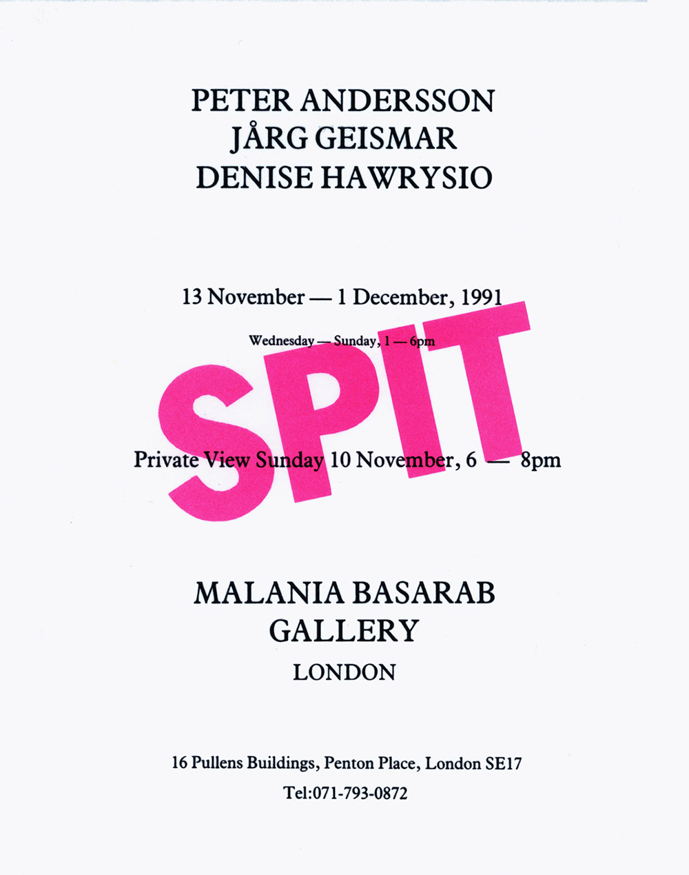 SPIT invitation card