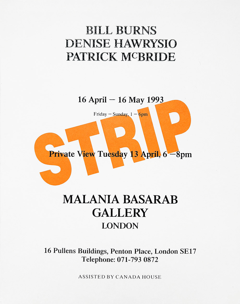 STRIP invitation card