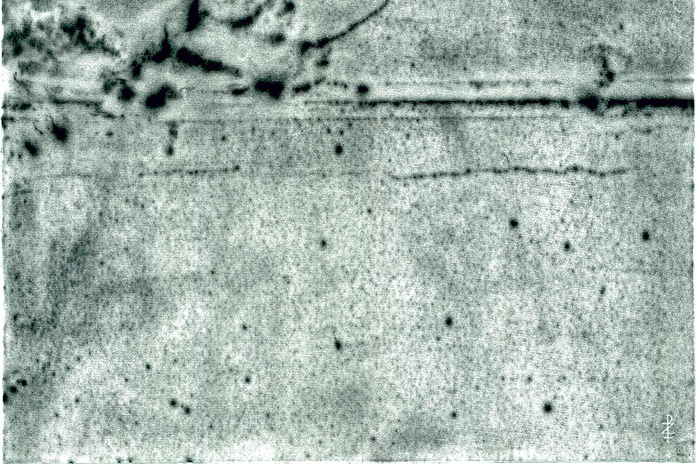 I am @ here alive — detail of ink wall rubbings